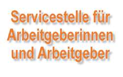 Schriftzug „Servicestelle für Arbeitgeberinnen und Arbeitgeber“. Foto: Stadt Oldenburg