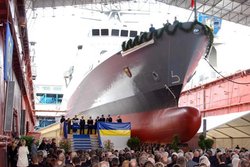 Taufe der Korvette Oldenburg. Foto: Stadt Oldenburg Taufe der Korvette Oldenburg: Ein Schiff im Trockendock. Foto: Stadt Oldenburg