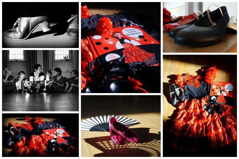 Collage mit Flamencozubehör Foto: Stadt Oldenburg