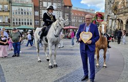 Bild vom Werberitt zum Oldenburger Kramermarkt am 2. September 2025 in Bremen. Foto: Stadt Oldenburg