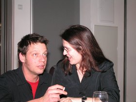 Thomas Vossenberg (l.) 2004 zusammen mit Christiane Maaß, Kulturelle Bildung und Teilhabe. Foto: Stadt Oldenburg