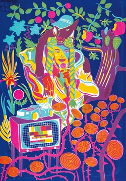 Kathrin Wylezol, Brudi, Farbsiebdruck, 2023