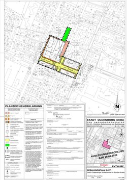 Bebauungsplan S-827. Plan: Stadt Oldenburg