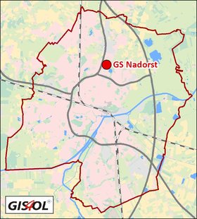 Lage der Grundschule Nadorst. Klick führt zur Karte. Quelle: GIS4OL