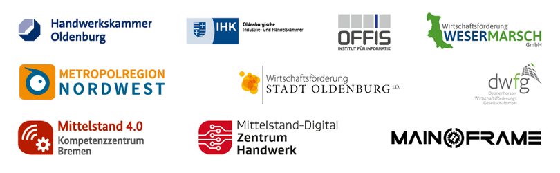 Logos der Veranstalter Praxisforum Digitalisierung 2023. Grafik: Metropolregion Nordwest