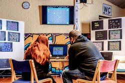 Blick auf das neu entwickelte Corona-Game „Stay Safe“. Foto: Izabela Mittwollen 