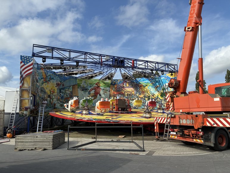Der Commander beim Aufbau am 26. September 2026. Foto: Stadt Oldenburg