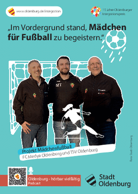 Postkarte zum Projekt: „Mädchenfußball“ Foto: Stadt Oldenburg