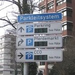 Electronical signs of the parking guidance system. Picture: City of Oldenburg