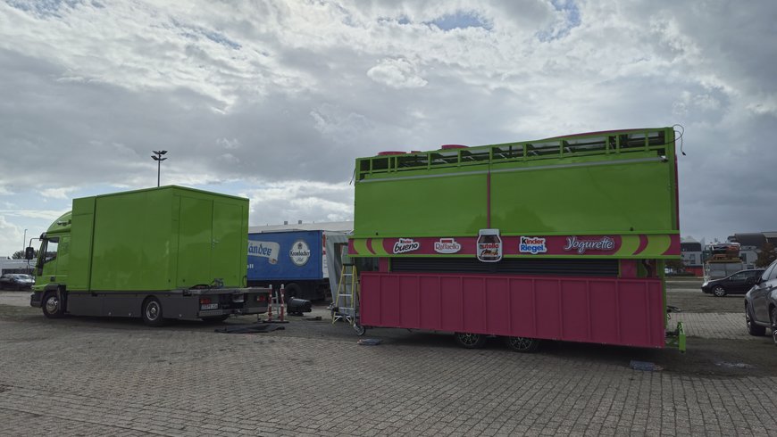 Der Aufbau vom Kramermarkt am 15. September 2025. Foto: Stadt Oldenburg