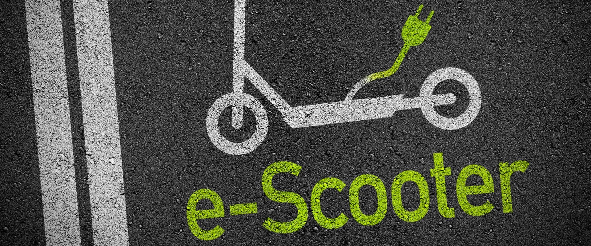 Asphalt mit e-Scooter Piktogramm. Foto: Stockwerk-Fotodesign/AdobeStock