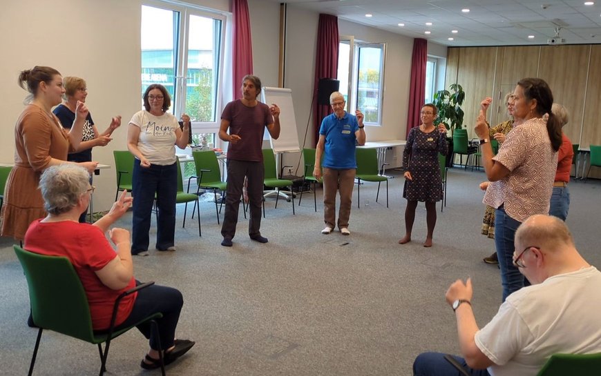 Teilnehmerkreis beim Workshop mit Frederike Ströer. Foto: Stadt Oldenburg