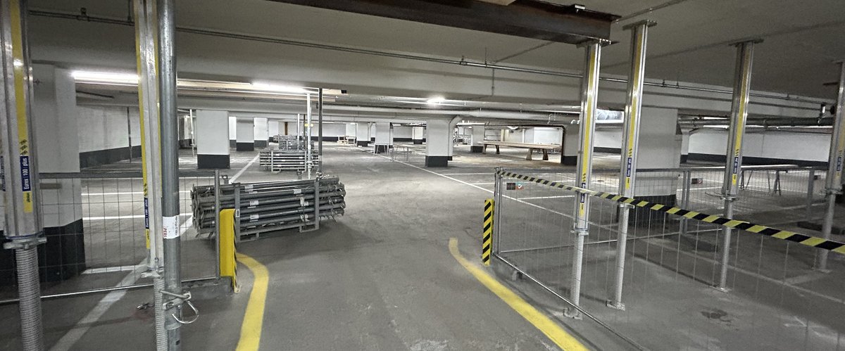 Blick in die sanierungsbedürftige Tiefgarage am Stadtmuseum. Foto: Stadt Oldenburg
