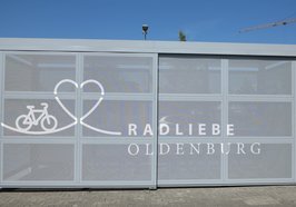 Sammelschließanlage für Fahrräder am Haltepunkt Wechloy. Foto: Stadt Oldenburg