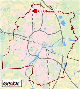 Lage der Grundschule Ofenerdiek. Klick führt zur Karte. Quelle: GIS4OL