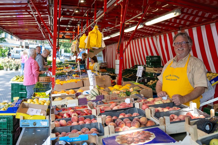 Obst und Gemüse auf dem Wochenmarkt in Kreyenbrück. Foto: Sascha Stüber