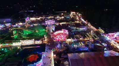 Blick aus dem Riesenrad über den Kramermarkt 2018. Foto: Stadt Oldenburg