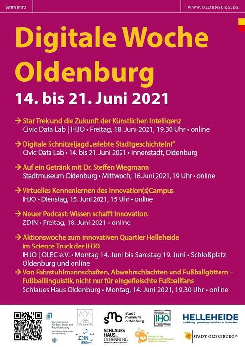 Programm Digitale Woche Oldenburg. Bild: Stadt Oldenburg