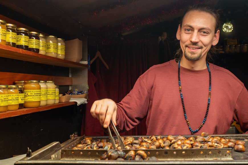 Sascha Stüber Maronen auf dem Lamberti-Markt 2025. Foto: Sascha Stüber