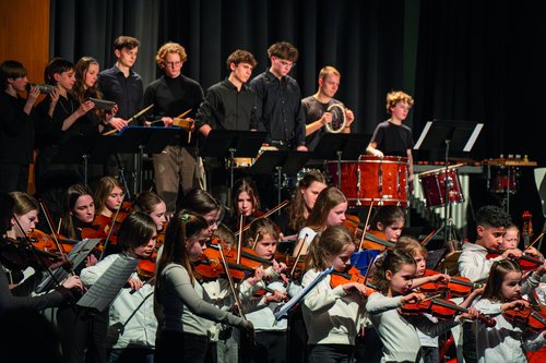 Ensembles der Musikschule der Stadt Oldenburg auf der Bühne: Das Jubiläumsjahr wird mit zahlreichen Veranstaltungen gefeiert. Foto: Stadt Oldenburg