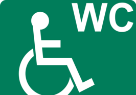 Symbol für behindertengerechtes WC. Foto: WikimediaImages/Pixabay