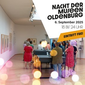 Führung bei der Nacht der Museen. Foto: Max Haß, Gestaltung: Eddiks Grafik