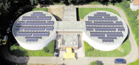 Solarkraftwerk auf VWG-Reinwasserbehältern; Foto: VWG