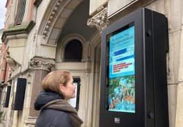 Digitales Display am Alten Rathaus. Foto: Stadt Oldenburg