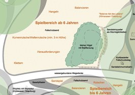 So soll der Spielplatz im Eversten Holz neugestaltet werden. Entwurf: Stadt Oldenburg