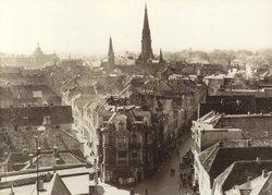Blick vom Turm des Oldenburger Lappan 1948. Blick vom Turm des Oldenburger Lappan 1948.