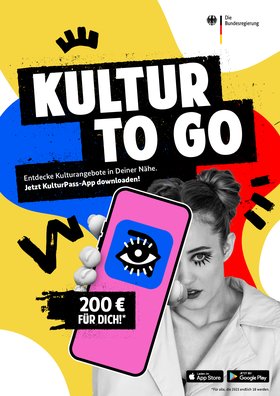 Kampagnenbild KulturPass mit junger Frau. Foto: Bundesregierung