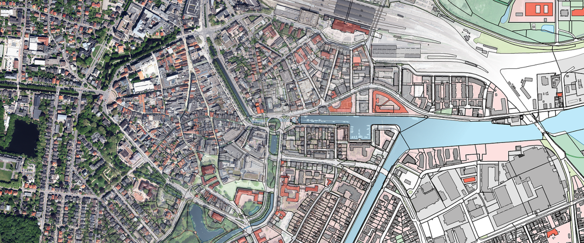 Überlagerung ALKIS Luftbild. Foto: Stadt Oldenburg