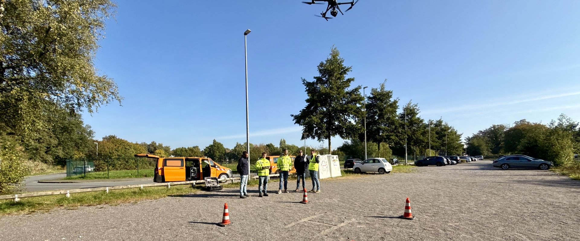 Auch eine Drohne kam am Praktikumstag zum Einsatz. Foto: Stadt Oldenburg