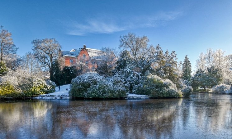 Der Oldenburger Schlossgarten im Winterkleid. Foto: Hans-Jürgen Zietz