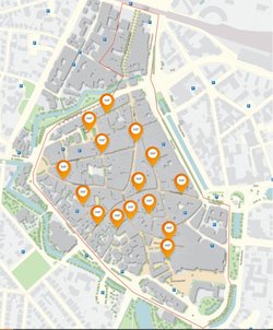 Übersicht der begehbaren Bereiche der Oldenburger Innenstadt. Foto: Stadt Oldenburg