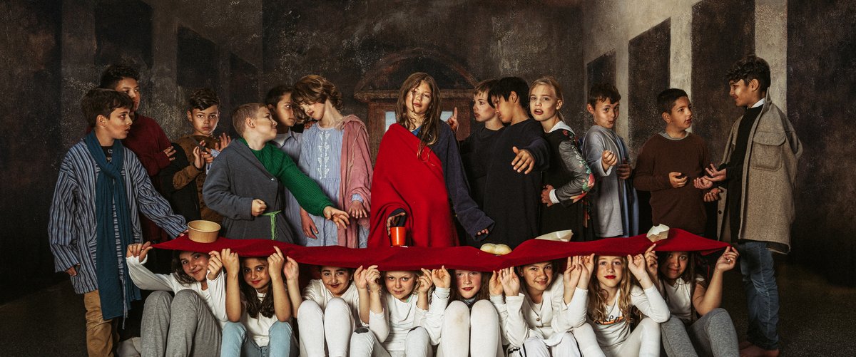 Interpretation des Bildes "Das Abendmahl" von der Grundschule Bloherfelde . Foto: Thomas Brand