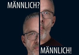 Plakat zur Ausstellung Männlich? Männlich! Grafik: Thomas Robbers