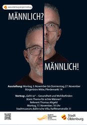 Plakat zur Ausstellung Männlich? Männlich! Grafik: Thomas Robbers