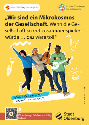 Postkarte zum Projekt: „Radio Globale – Musik und Gäste aus aller Welt“ Foto: Stadt Oldenburg Postkarte zum Projekt: „Radio Globale – Musik und Gäste aus aller Welt“ Foto: Stadt Oldenburg