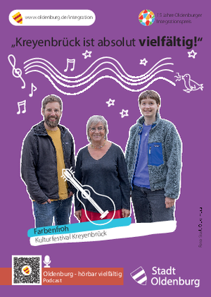 Postkarte zum Projekt: „Farbenfroh Festival Kreyenbrück“ Foto: Stadt Oldenburg Postkarte zum Projekt: „Farbenfroh Festival Kreyenbrück“ Foto: Stadt Oldenburg