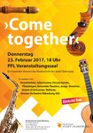 Plakat Ensemblekonzert Come together, Gestaltung: RamschDesign