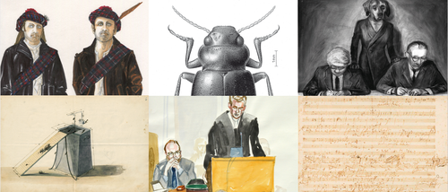 Das Horst-Janssen-Museum gibt einen Einblick in die Welt der Zeichnung mit der neuen Ausstellung „Das kann nur Zeichn ung! Von Beethoven bis Pinterest“. Foto: © Sue Willmington; © Armin Coray; © Anke Feuchtenberger; © Landesarchiv Baden-Württemberg. Abt. Staatsarchiv, Ludwigsburg; © Cony Theis; © Beethoven-Haus Bonn, Sammlung H.C. Bodmer