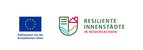 Logo des Förderprogramms Resiliente Innenstädte in Niedersachsen, operationelles Multifondsprogramm EFRE/ESF+, kofinanziert durch die EU. Quelle: EU Logo des Förderprogramms Resiliente Innenstädte in Niedersachsen, operationelles Multifondsprogramm EFRE/ESF+, kofinanziert durch die EU. Quelle: EU