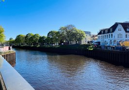 Die abgerissene Cäcilienbrücke stellte eine wichtige Verbindung zwischen Osternburg und der Innenstadt dar. Die Stadt drängt auf einen zügigen Ersatzneubau. Foto: Stadt Oldenburg