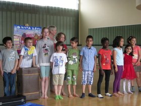 Teilnehmende Kinder an dem Projekt Sprachferien in der Villa im Wieselweg. Stadt Oldenburg