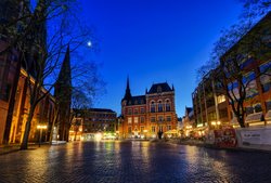 Abendstimmung auf dem Rathausmarkt. Foto: Hans-Jürgen Zietz