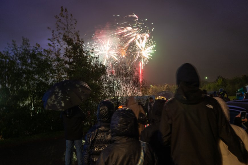 Das Kinderfeuerwerk „Kranichs Feuerzauber“ beim Kramermarkt 2026. Foto: Sascha Stüber