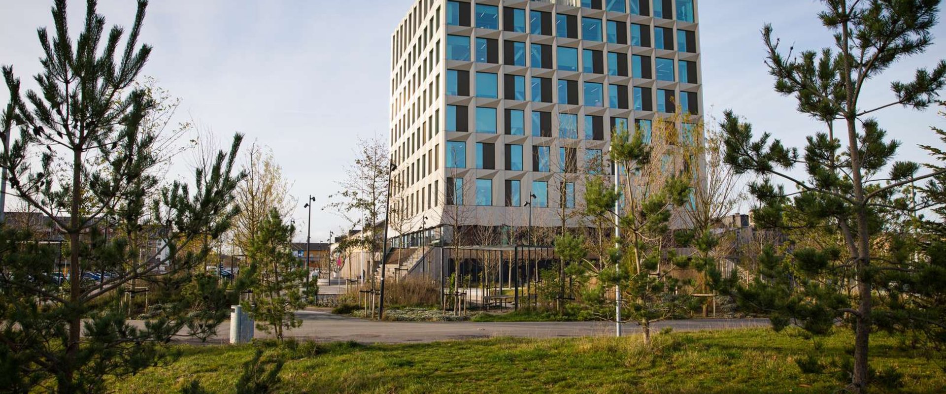 Blick auf das moderne Rathaus von Høje-Taastrup. Foto: Ty Stange