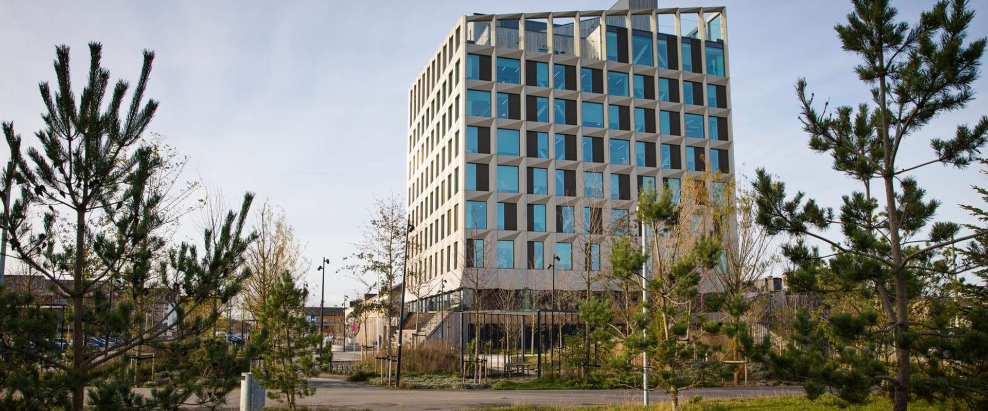 Blick auf das moderne Rathaus von Høje-Taastrup. Foto: Ty Stange