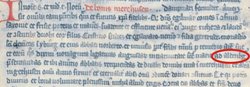 Auszug aus der Urkunde mit der Ersterwähnung Oldenburgs, überliefert in einem Buch aus dem 14. Jahrhundert. Quelle: Stadtarchiv
